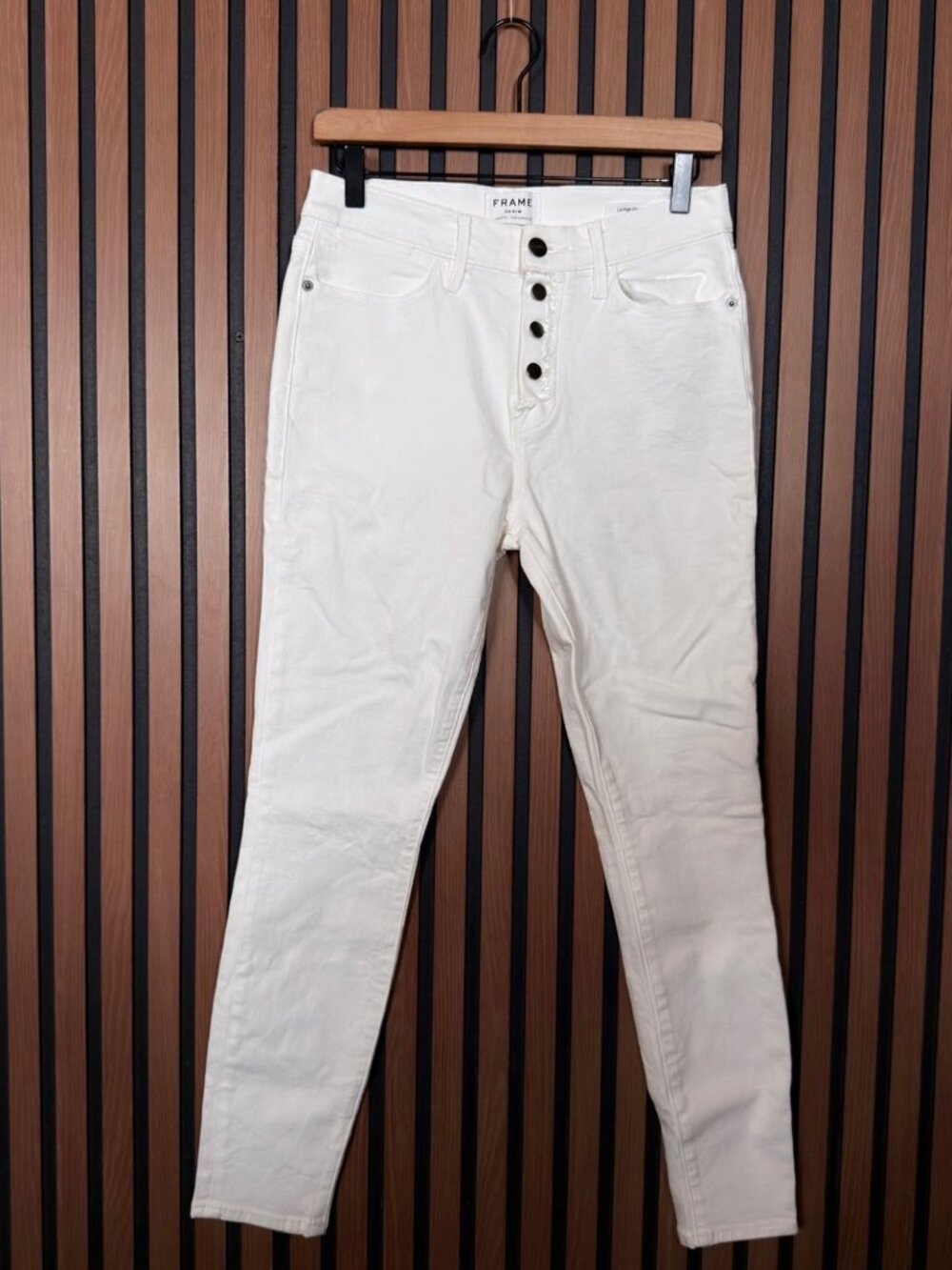 Frame Skinny Jeans 29 Womens White Le high Skinny Denim Stretch Blanc Street